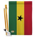 Cosa 28 x 40 in. Ghana Flags of the World Nationality Impressions Decorative Vertical House Flag Set CO4110655